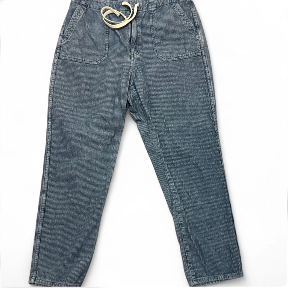 J. Crew Tie-Waist Camp Pant in Indigo Corduroy Size Large - Picture 4 of 11